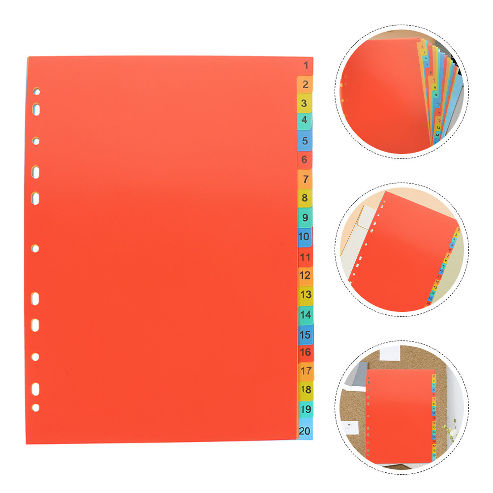 Tab Divider A4 - 2 Takım Plastik Bölücü, Gevşek Yapraklı